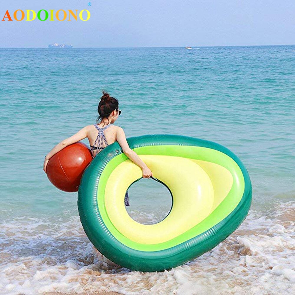 Aufblasbare Jumbo Avocado Lounge Pool Float Wasser Floß mit Ball Pit Sport Spielzeug Im Freien Schwimmen Pool Spielen Erwachsene Kinder Spielzeug