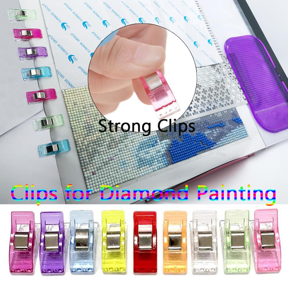 5D Diamond Painting Tools Multi Color Clips To Keep Painting Canvas Steady Cross Stitch Accessories Crafting Blinder Clips