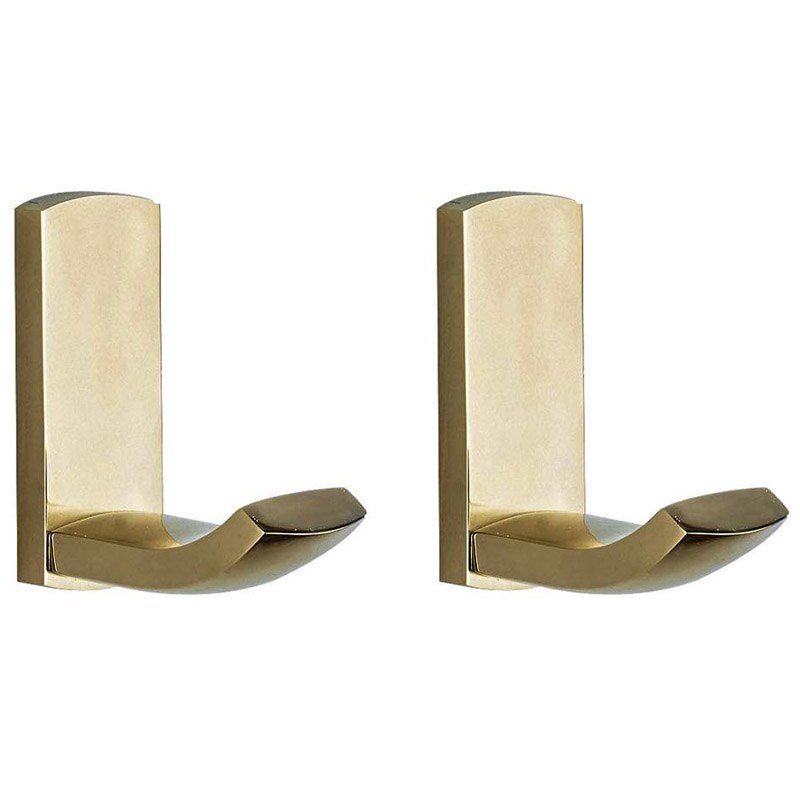 Luxe Douche Badkamer Accessoires Set, Handdoek Ring, Papier Houder, Kapstok, Wc Borstel, gepolijst Gold, Bad Hardware: 2 Hooks