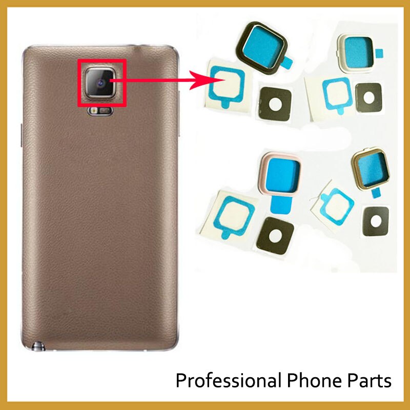 New625 Originele Terug Camera Glazen Lens Voor Samsung Galaxy Note 4 N910 N910F Achteruitrijcamera Glas Cirkel Cover Met Adhensive