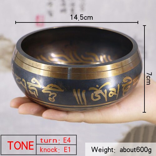 Nepal handgemachte Tibet Buddha Klang schüssel Yoga Meditation Singen Schüssel Durcheinander Glockenspiel Handwerk musik therapie Tibetische Klangschalen: BH33-14.5CM