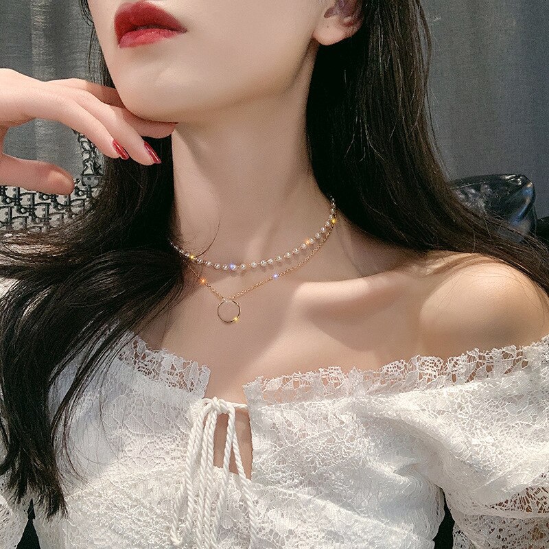 Jewelry Necklace Imitation Pearl Necklace Temperament All-match Necklace Statement Necklace Gothic Necklace Women