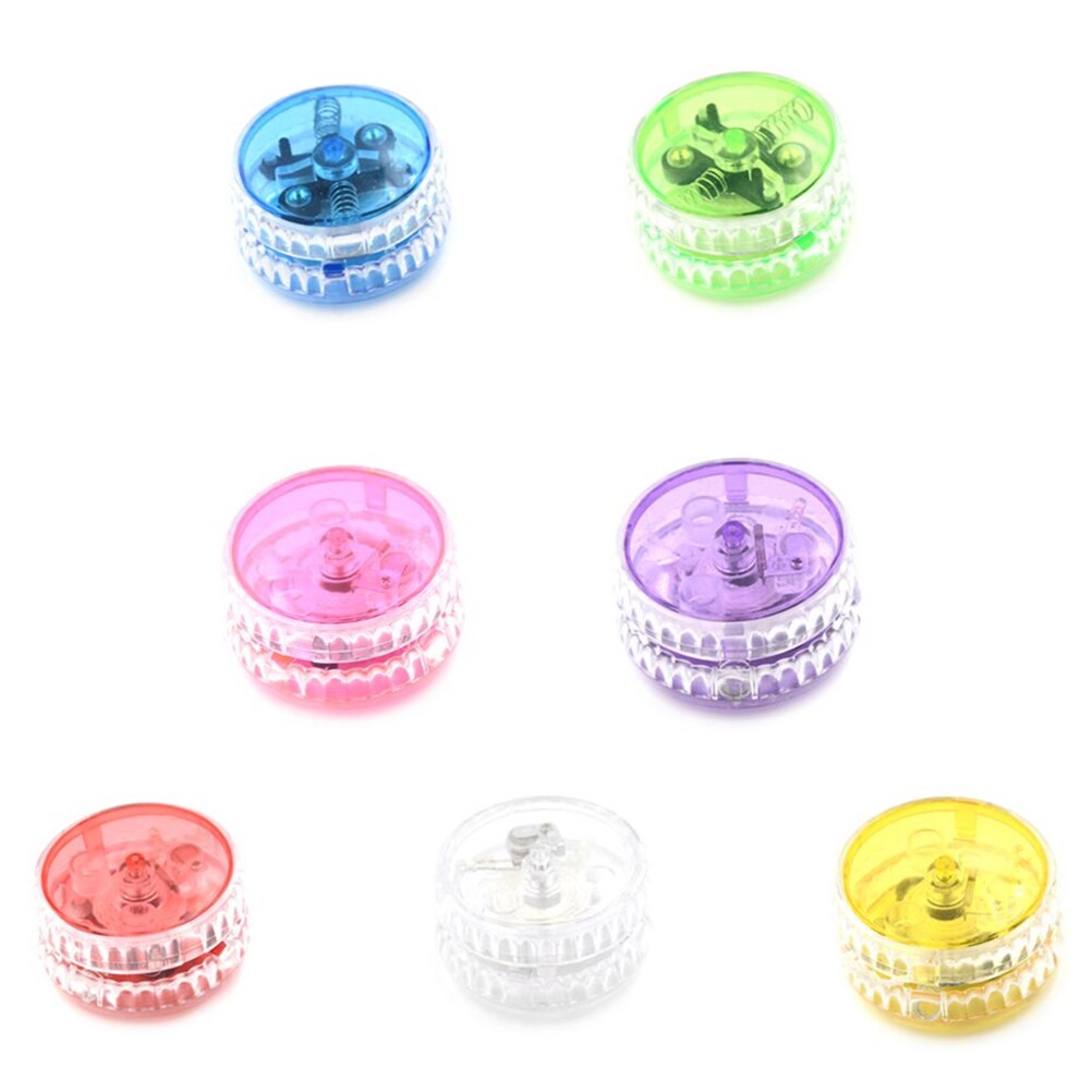 7 farver lysende yoyo kugle førte blinkende barnekoblingsmekanisme yo-yo legetøj til underholdning til børnefest