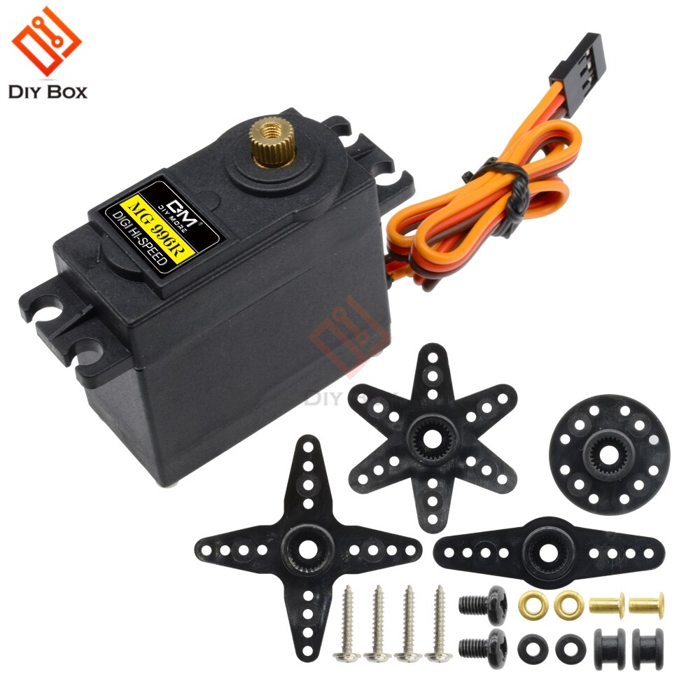 4PCS MG996 MG 996R MG996R DIY High Speed Metal Gears Digital RC Servo Motor High Torque Helicopter Car Boat Torque RC Car 1/8