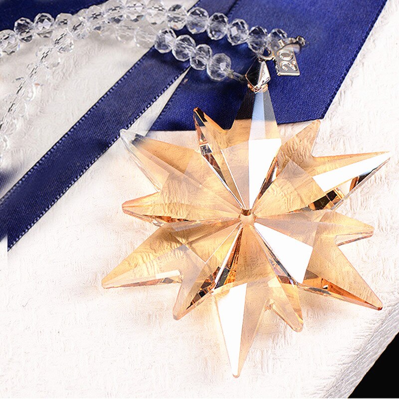 Top 3 couleurs K9 cristal flocon de neige lustre suspendus gouttes ornements de noël pour fenêtre Suncatcher ou décoration de voiture