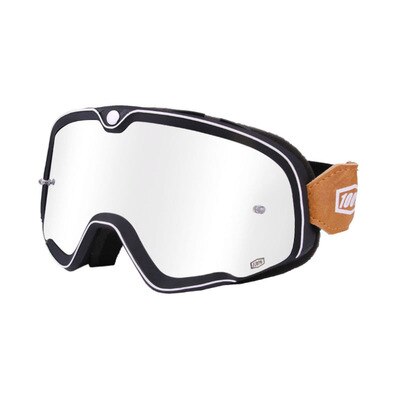 Stijl Lederen Bril Vintage Motorfiets 100% Bril Vintage Motorcycle Goggles Retro Jet Helm Bril: 100 03