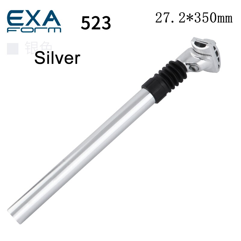 KS EXA525 vtt tige de selle 27.2/31.6mm * 350mm Suspension amortisseur tige de selle vélo de route siège de bicyclette accessoires de vélo: 523Silver 27.2x350mm