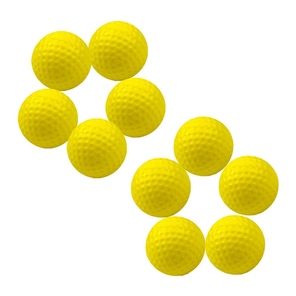 Set Of 10 Golf Practice Ball Outdoor Sports PU 1.65inch For Training Aid