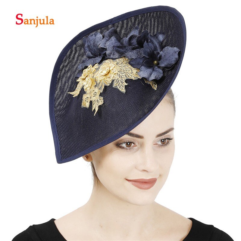 Edele en mooie hoeden voor vrouwen, kant en bloemen, prachtige bruids- en trouwhoeden, damesfascinators, linnen hoofddeksels  h393