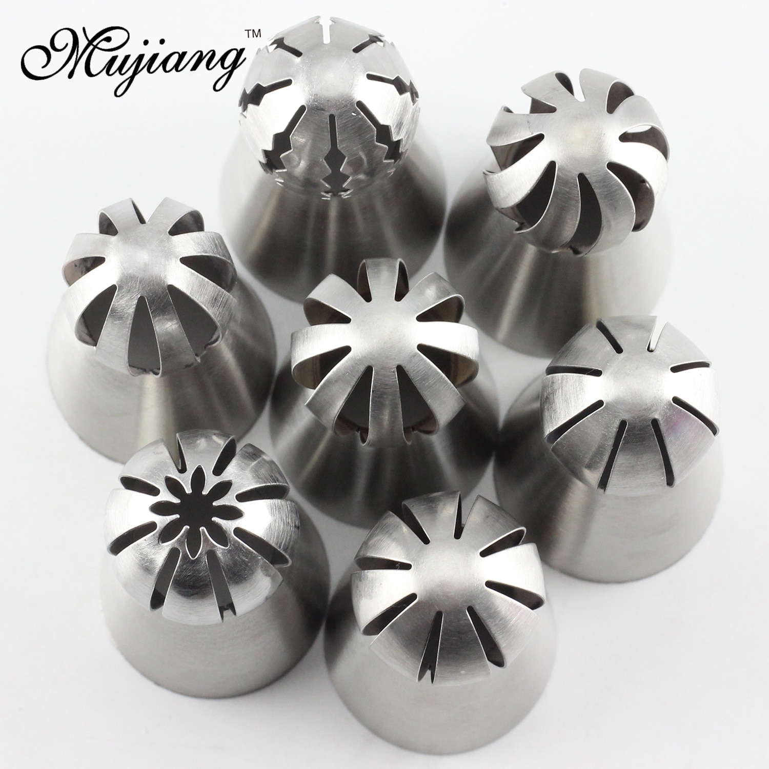 Mujiang 17Pcs Russische Sferische Bal Icing Piping Nozzles Koreaanse Stijl Pastry Tips Rvs Cake Dessert Decoreren Gereedschappen