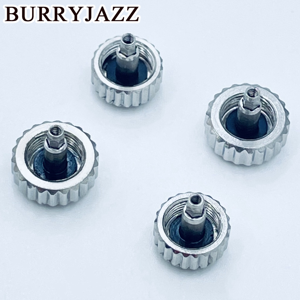 BURRYJAZZ Silber Uhrenkronen Uhrenteile Ersatz S Krone und ohne S Krone Edelstahl für NH34 NH35 NH36 Uhrwerk
