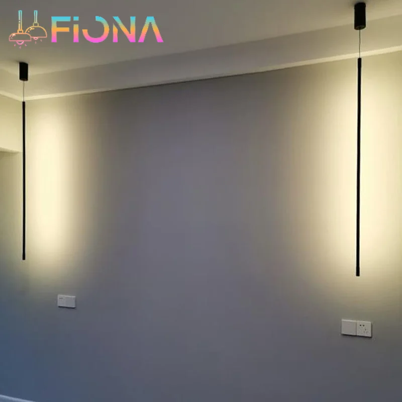 Luces colgantes LED largas modernas, lámpara colgante para decoración del hogar, comedor, dormitorio, baño, fondo de cabecera, accesorios de candelabros
