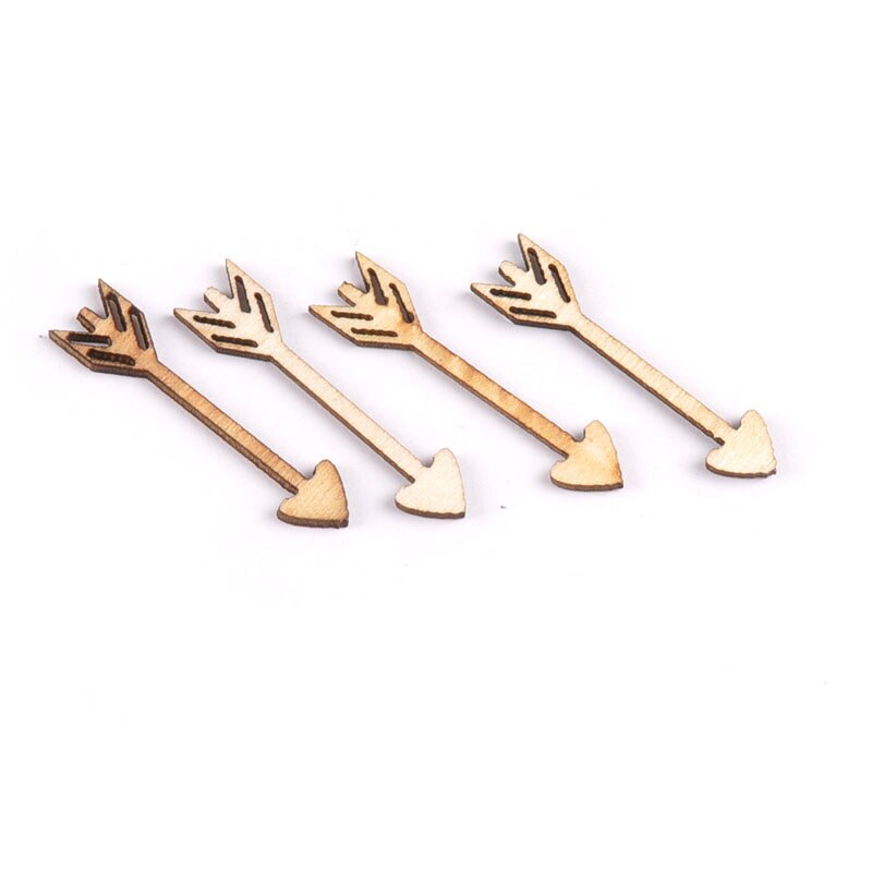 50Pcs Wooden Arrow Natural Wood Crafts Scrapbooking Decoration For Woodwork Craft DIY Handmade Accessories 7x33mm M1702