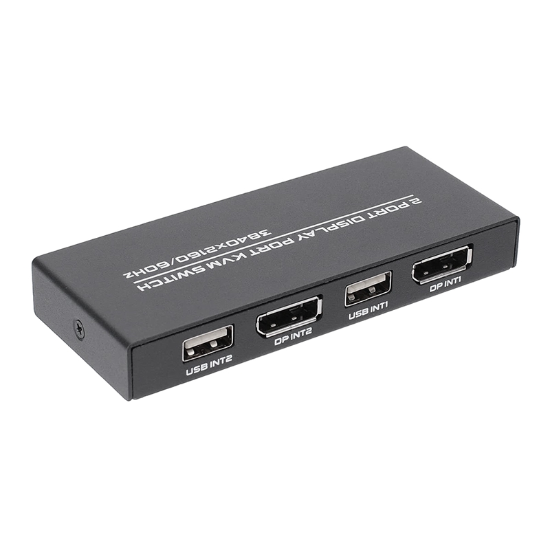 Displayport Kvm-switch, 4K @ 60Hz Dp Usb Switcher Voor 2 Computer Delen Toetsenbord Muis Printer En Ultra Hd Monitor: Default Title