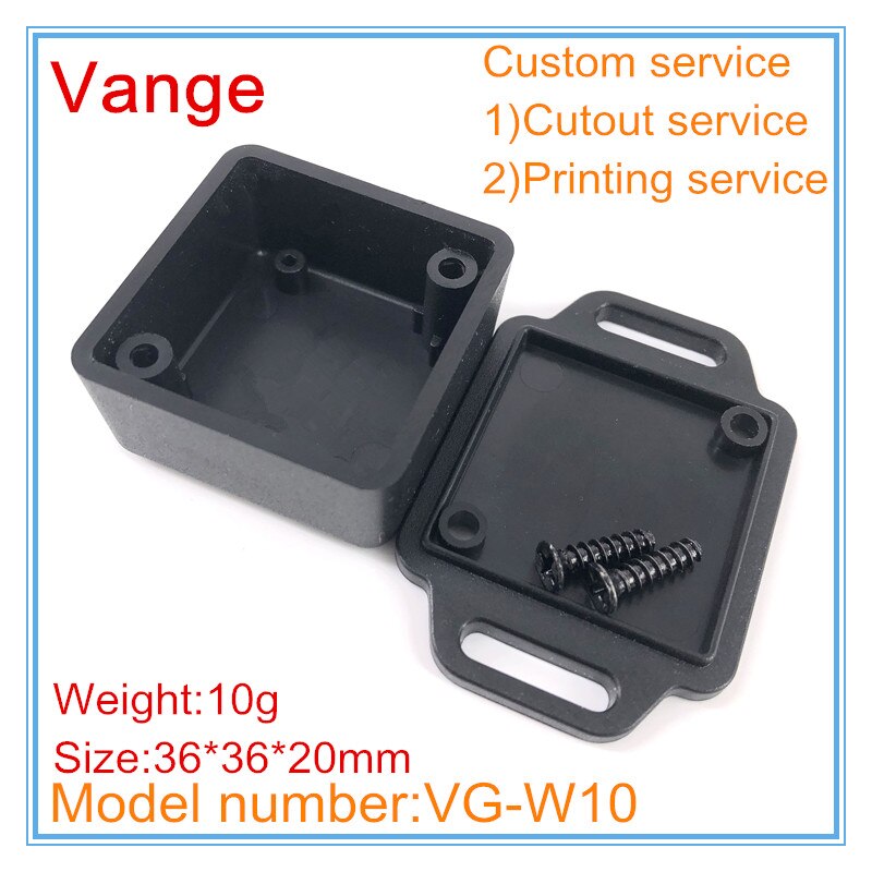 2pcs/lot mold made small plastic boxes IP54 ABS wall mounted plastic enclosures case for electronics project 36*36*20mm