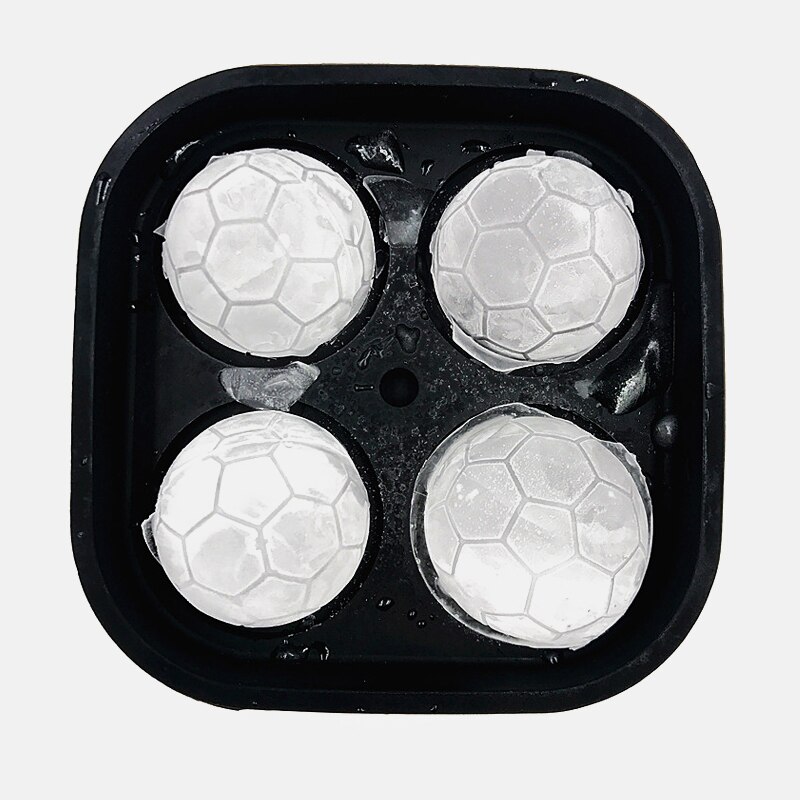 Cube Ice Soccer Maker Ice Tray 3D Skull Silicone Mold DIY Ice Cube Maker Mold Kitchen Homemade Popsicle Ice Cube Silicone Mold: 4