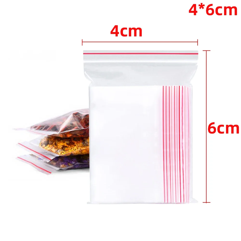 200/100 Uds. Bolsas gruesas selladas con cremallera, bolsa de almacenamiento de plástico transparente para joyería pequeña, embalaje de alimentos, bolsa de sellado con cremalleras resellables: XXL / Gris claro