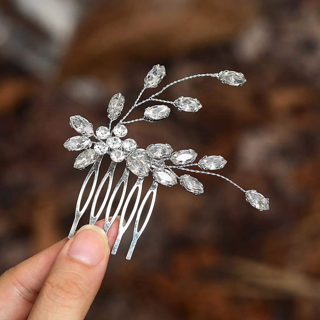 Peineta para el pelo de boda, horquillas y pinzas para el pelo de perlas para mujer, tocado de novia con diamantes de imitación, accesorios de joyas para el cabello de novia, 2025