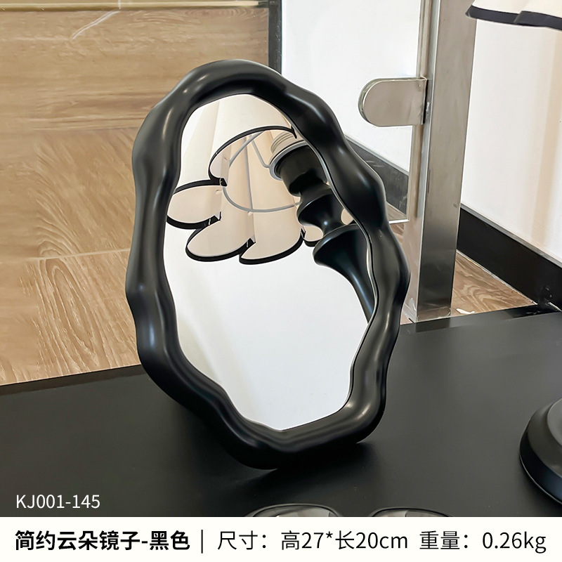 Koreańskie luksusowe galwaniczne figurki lustrzane srebrne lustro ambona lustro robić makijażu robić łazienki salon gabinet Dom dekoracje: zielony