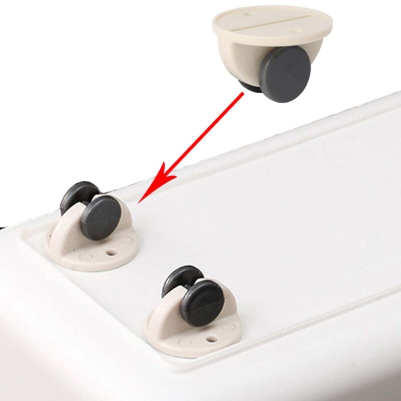 4 Stuks Adhesive Zwenkwielen Universele Meubels Wiel Castor Roller Voor Opbergdoos Platform Trolley Stoel Plakken Pully