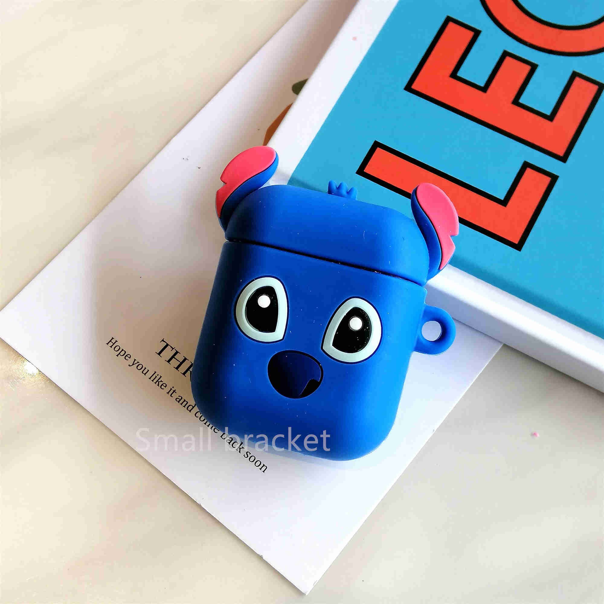 Für Airpods Fall Silikon Stich Cartoon Abdeckung für Apple Air schoten Nette Kopfhörer Fall 3D Kopfhörer fall für Earpods Zubehör: Stith