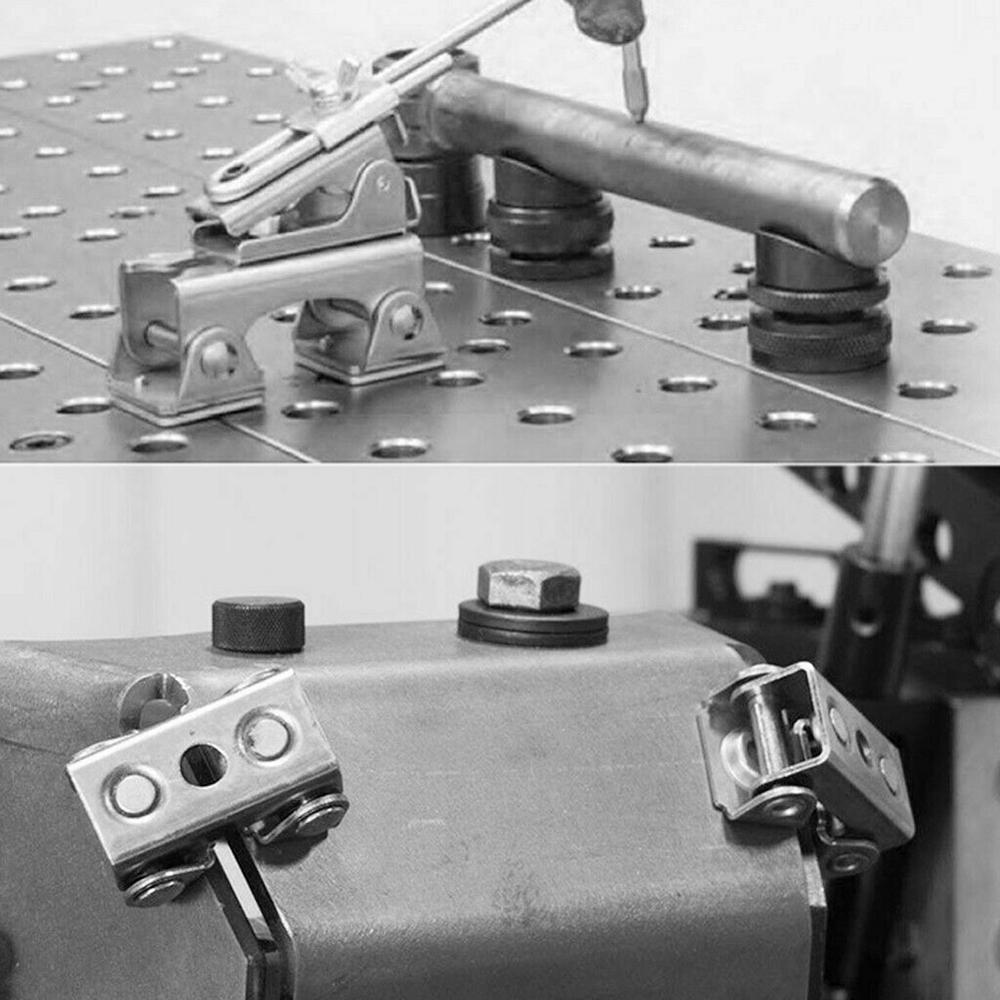 4 stk magnetiske v-type klemmer v-formet svejseholder svejsearmatur justerbare klemmer v puder håndværktøj metalværktøj