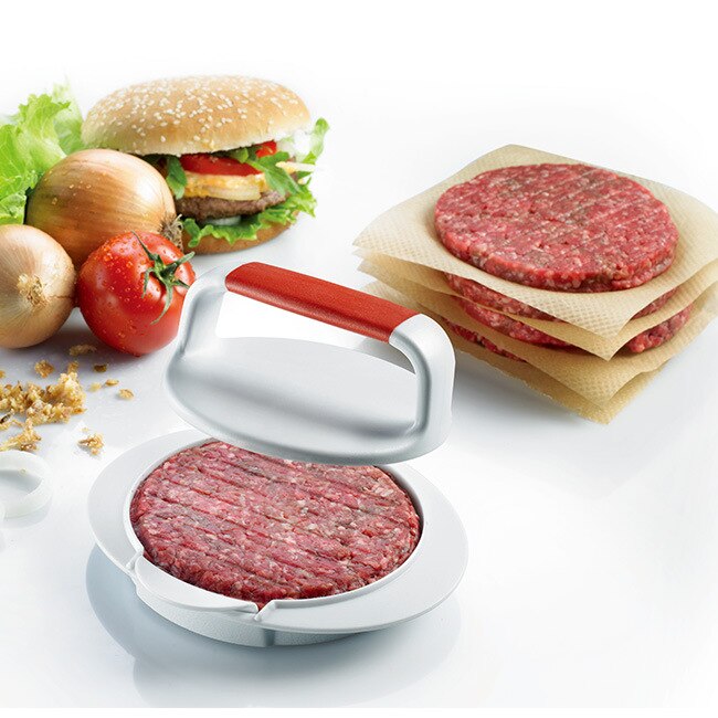 Biffpress form hamburgerformmaskin rund köttfärs bbq gör det själv fylld hamburgermaskin