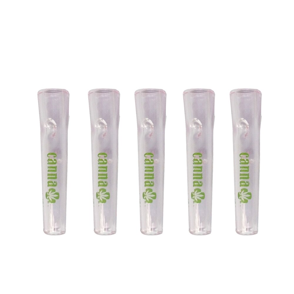 5 X Kegel Roken Mond-Tips Glas Herbruikbare Filter Tips Mond-Tips Glazen Kegel Kunstenaar Mond Tips: Pink-Canna