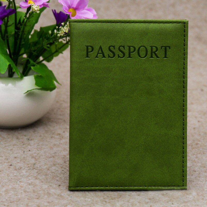 Reizen Paspoort Cover Beschermende Card Case Vrouwen Mannen Reizen Creditcardhouder Reizen Id &amp; Document Paspoorthouder Protector: green