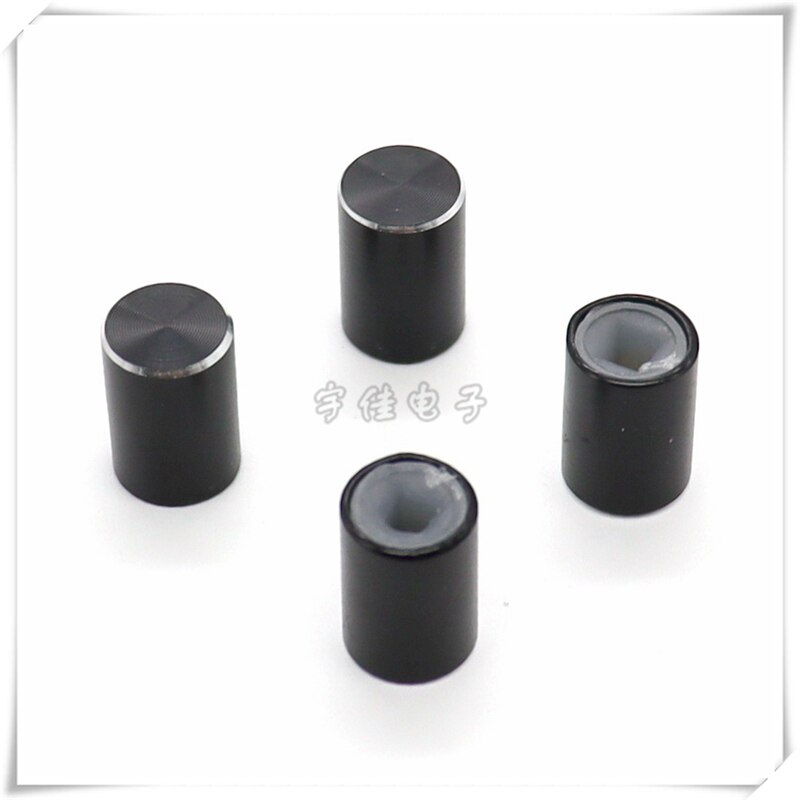5 Stuk 10 × 15Mm Zwart Aluminium Legering Licht Touch Schakelaar Knop Cap Computer Case Sleutelschakelaar Cap Vierkante gat 3.2 × 3.2Mm