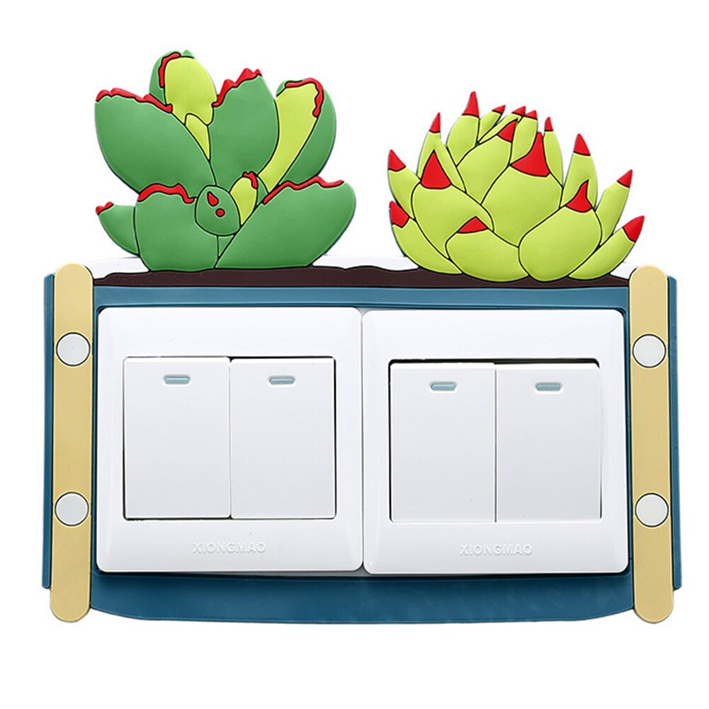 Home Decor Washable Odorless Bedroom Switch Sticker Easy Install Living Room With Noctilucence Electrical Outlet Cover Wall Art: C