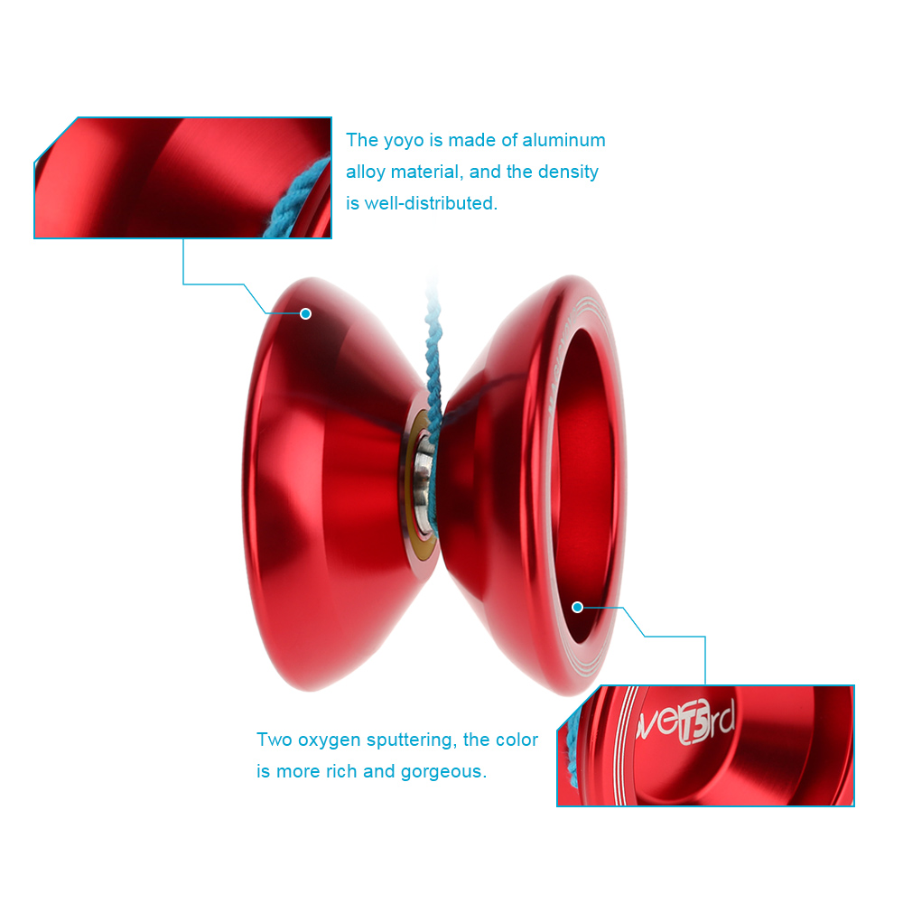 Professionale Magic Yoyo T5 Overlord Lega di alluminio Metallo Yoyo 8 sfere KK Cuscinetto con corda per bambini Ragazzi Giocattoli