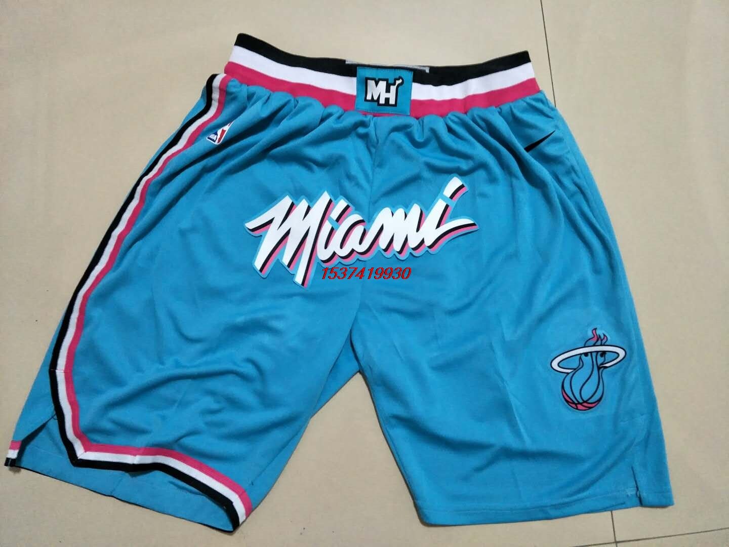 Basketball Shorts NBA Miami Heat Kurze Hosen -Presse Sport Shorts Team Logo Ausgabe Atmungsaktiv