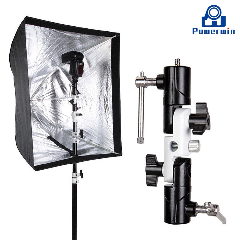 Powerwin 3 sections caméra Speedlite Flash support porte-parapluie vis adaptateur support pour trépied Studio lumière support Softbox