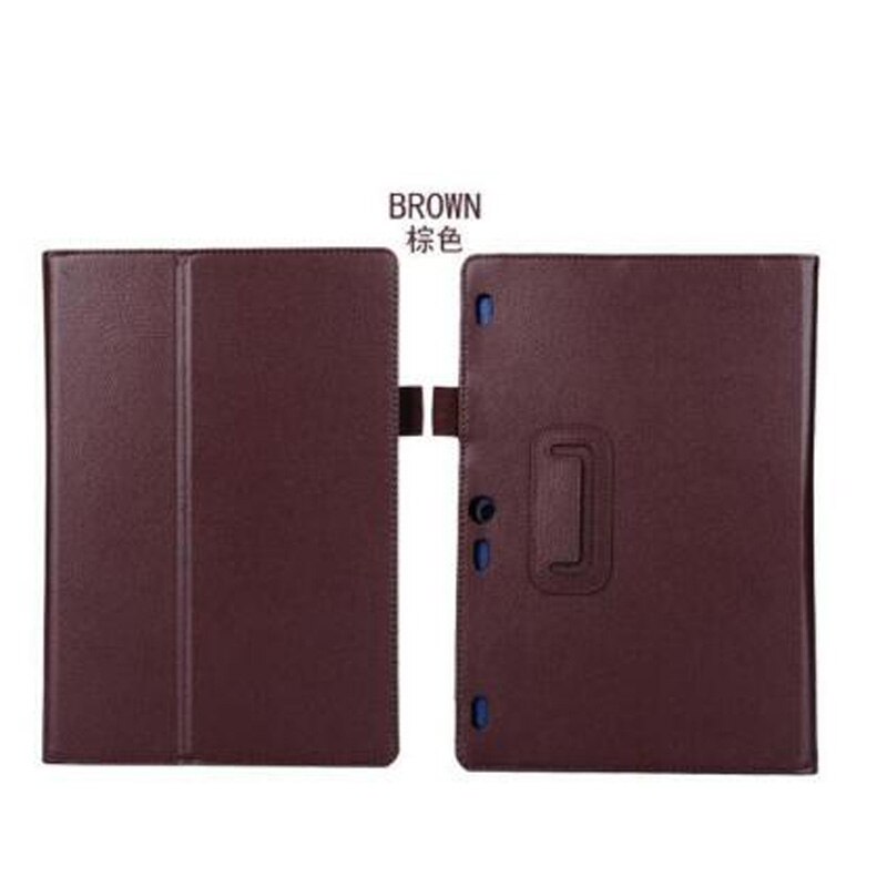 Funda inteligente con tapa para tableta, carcasa con soporte para lenovo tab 2, a10-70, A10, 30, x30F, A10-70F, a10, 10,1 pulgadas: Castaño