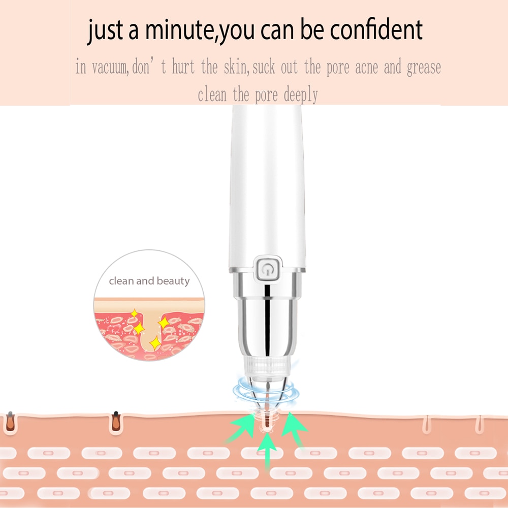 Blackhead Remover Face Pore Vacuum Suction Acne Pore Cleaner Pimple Removal Vacuum Suction Facial Skin Care Tools Beauty Machine