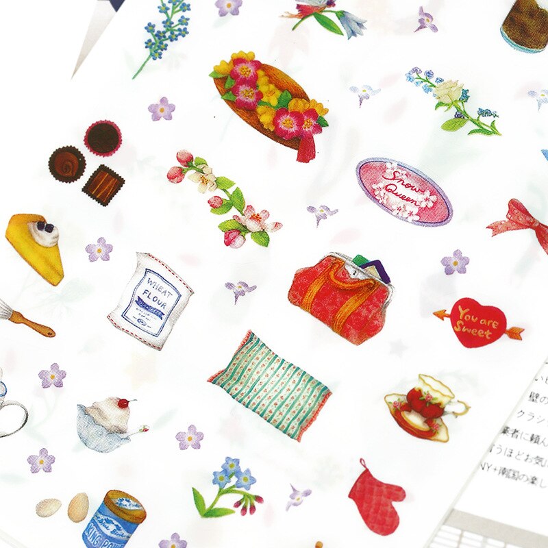 6 Stks/set Happy Life Diary Decoratieve Stickers Transparante Pet Telefoon Stickers Memo Pad Scrapbooking Stickers