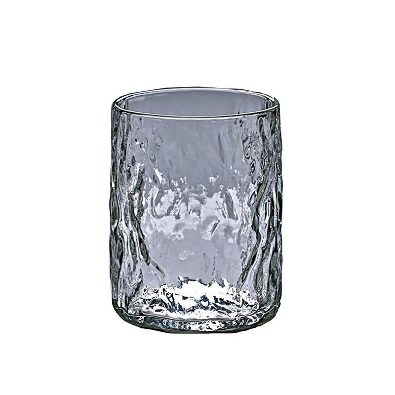 Vasos de cristal para el hogar, vasos de 230ML, para vino, whisky, japoneses, con patrón de cono transparente, para cocina, Hotel y Bar
