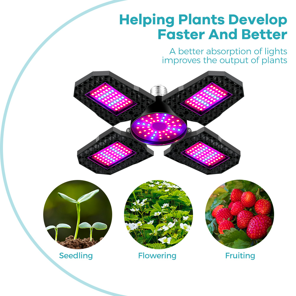 150w led pestovateľské svetlá,  e27 skladacie fytolampy, plne spektrálne výplňové žiarovky pre hydroponické pestovanie kvetov, zeleniny, semien, rastových boxov