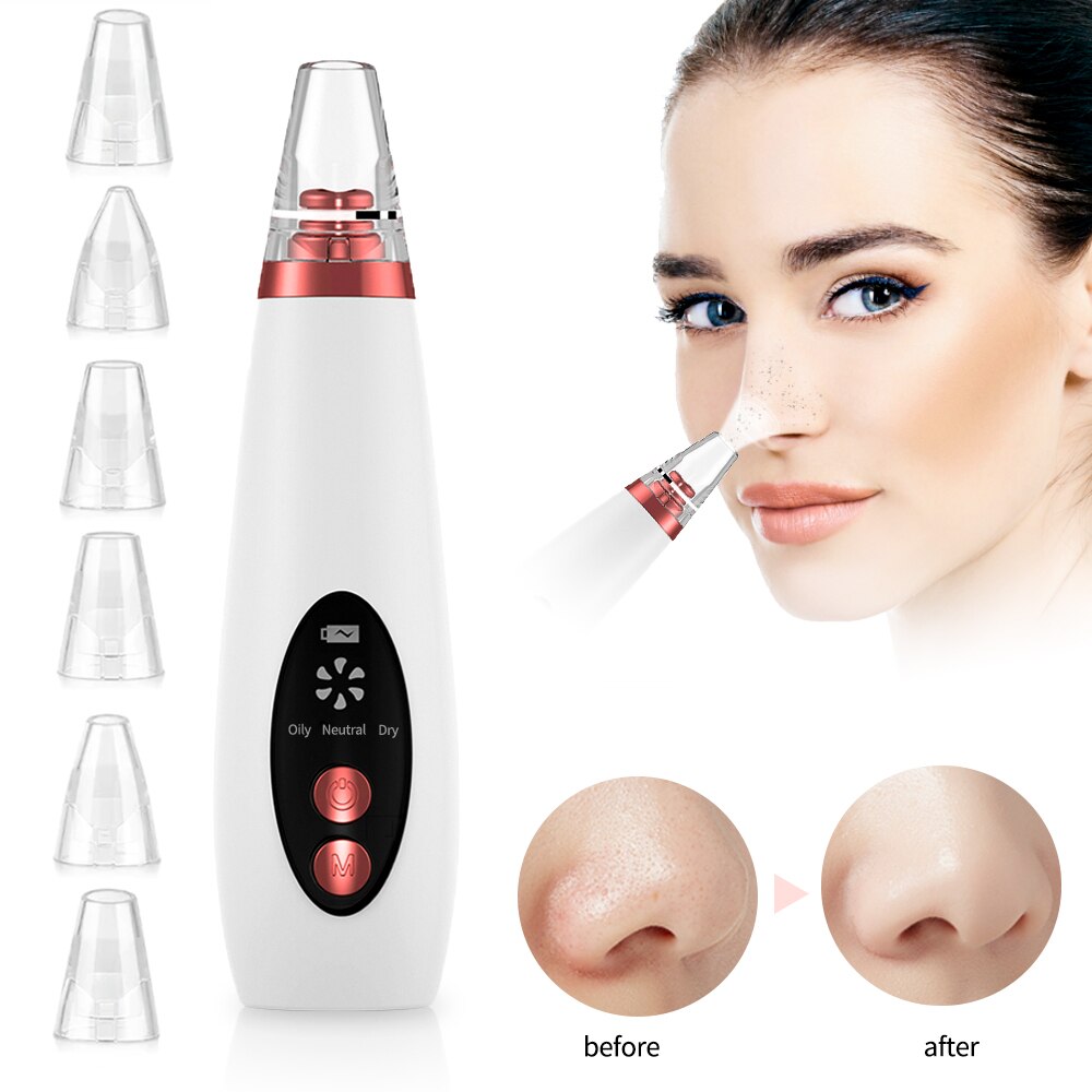 Nettoyeur de points noirs pour le visage, outil de nettoyage profond du nez, Zone T, élimination des pores, des boutons d'acné, aspiration sous vide, diamant, beauté du visage, nettoyage de la peau