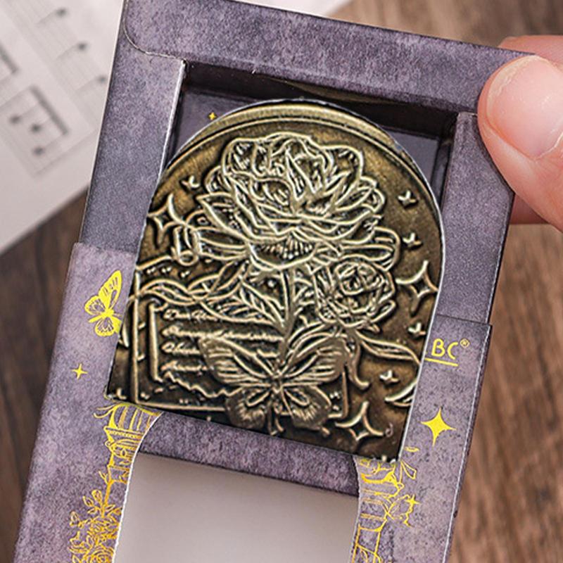 Vintage Paper Clip Metal Book Binder Vintage Page Clip Travelers Students Stationery Decorative Bill Binder For Book Lovers For