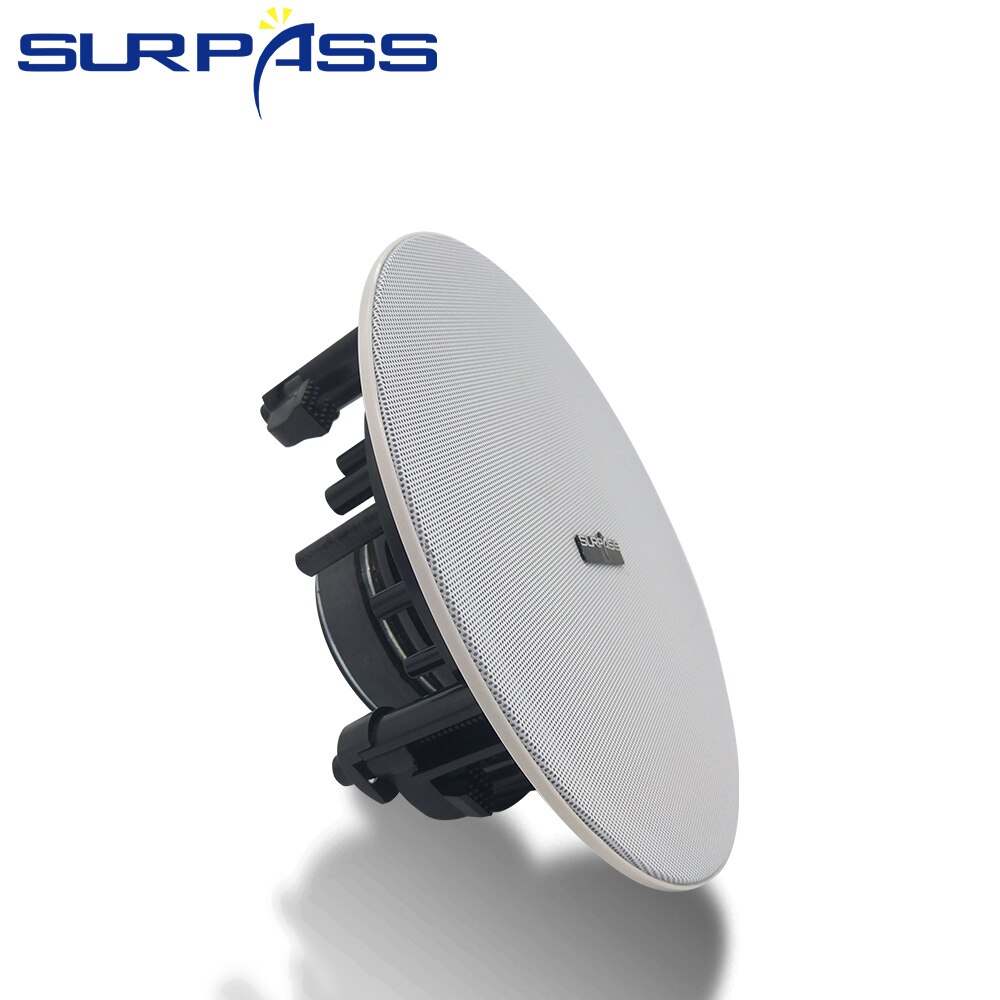 Home Audio PA System Ceiling Speaker 25W HiFi Stereo Sound Subwoofer Background Music Loudspeaker 5.25'' White In Wall Speakers