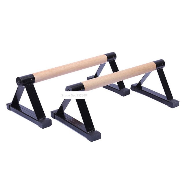 Indoor Fitness lorn Triangle Wood Push-Up Stand Home Push Ups Frame Outdoor Small Handstand Parallel Rod Wooden Handle Support: Black