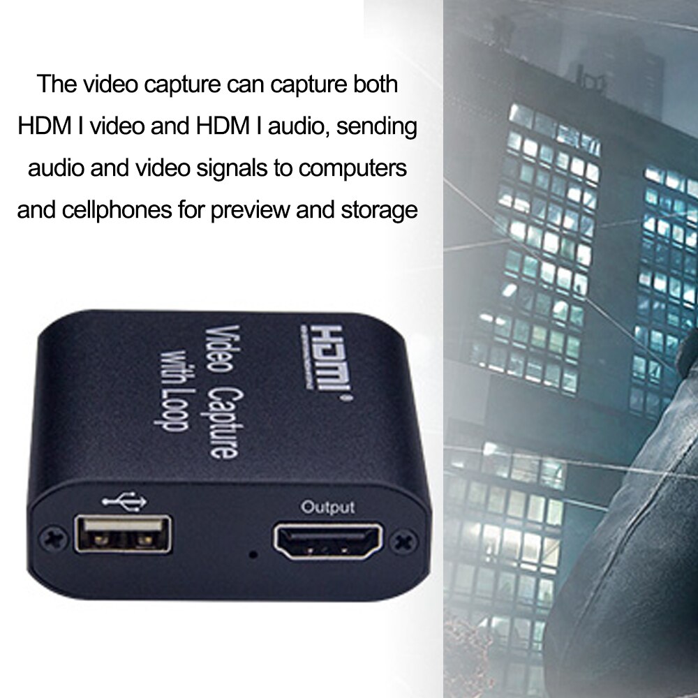 High definition 4k input 1080p output hdmi usb videooptagelseskort med loop