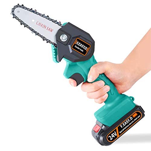 Sega a catena elettrica a batteria piccola sega elettrica portatile per uso domestico batteria al litio senza fili registrazione esterna frutteto Prun elettrico: Green / EU