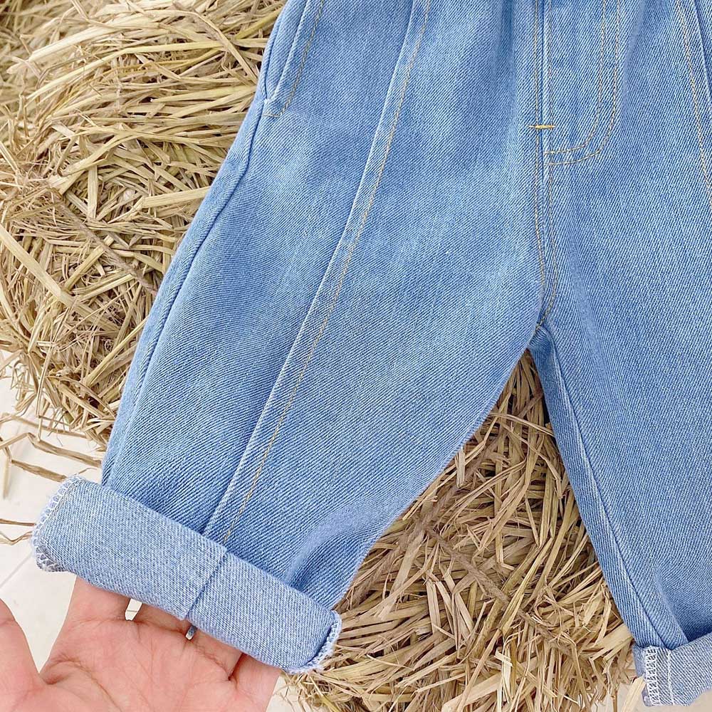 Halilo Del Bambino Del Ragazzo Dei Pantaloni Blu di Colore Solido di Autunno della Molla Per Bambini Boutique di Abbigliamento Ragazza Infantile Pantaloni Casual Unisex Delle Ragazze Dei Ragazzi Dei Jeans