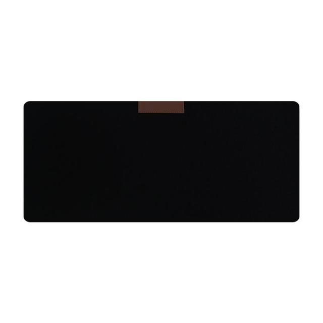 30X60 Kantoor Computer Bureau Mat Tafel Toetsenbord Grote Muismat Wolvilt Laptop Kussen Bureau Antislip Mat Gamer mousepad Mat: Black