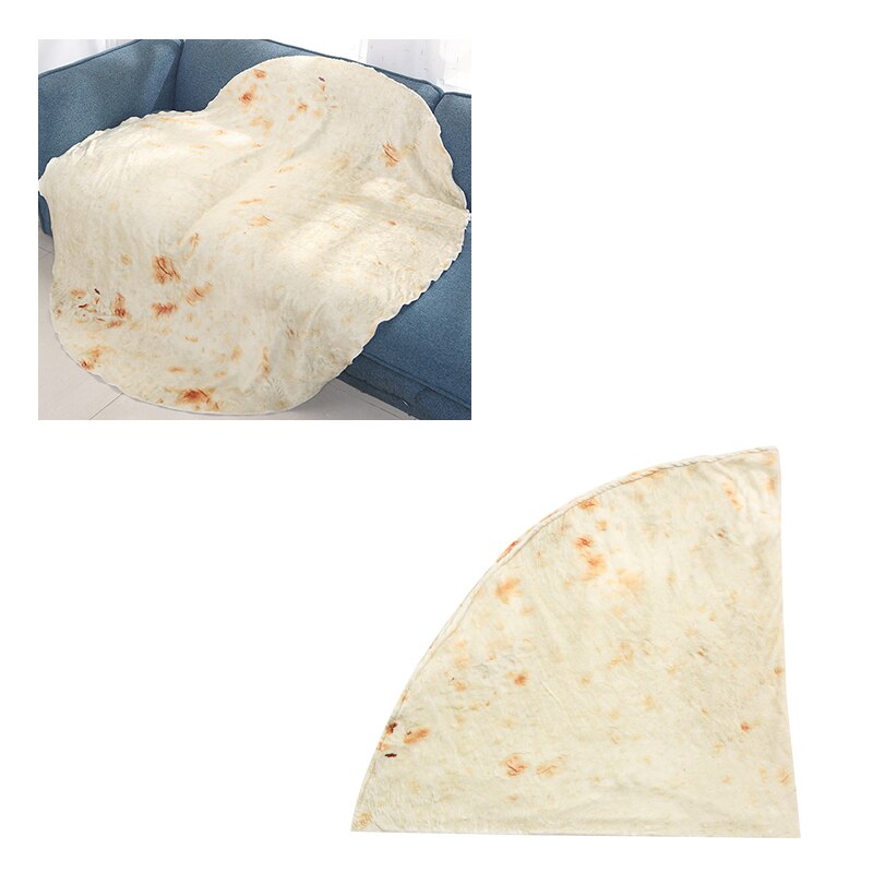 Til sengefleece smide sjove plys sengetæpper mexicansk burrito tæppe 3d majs tortilla flannel tæppe