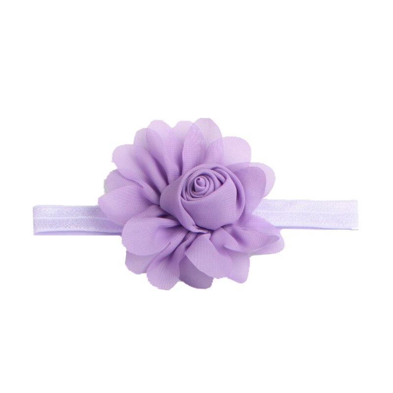 1pc einfarbig Baby mädchen haarband stirnband blume haar Band Rose Chiffon haarband freundlicher haar Band haar zubehör