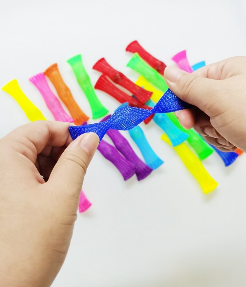 22PCS Fidget Toy Set - Sensory Pop It Magnetic Stretchy Strings Rope Rings Pea Pod Bean Toys